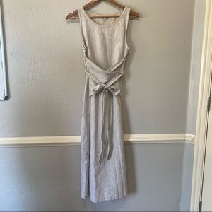 Vesta Studio Eclipse Linen Front Wrap Maxi Dress